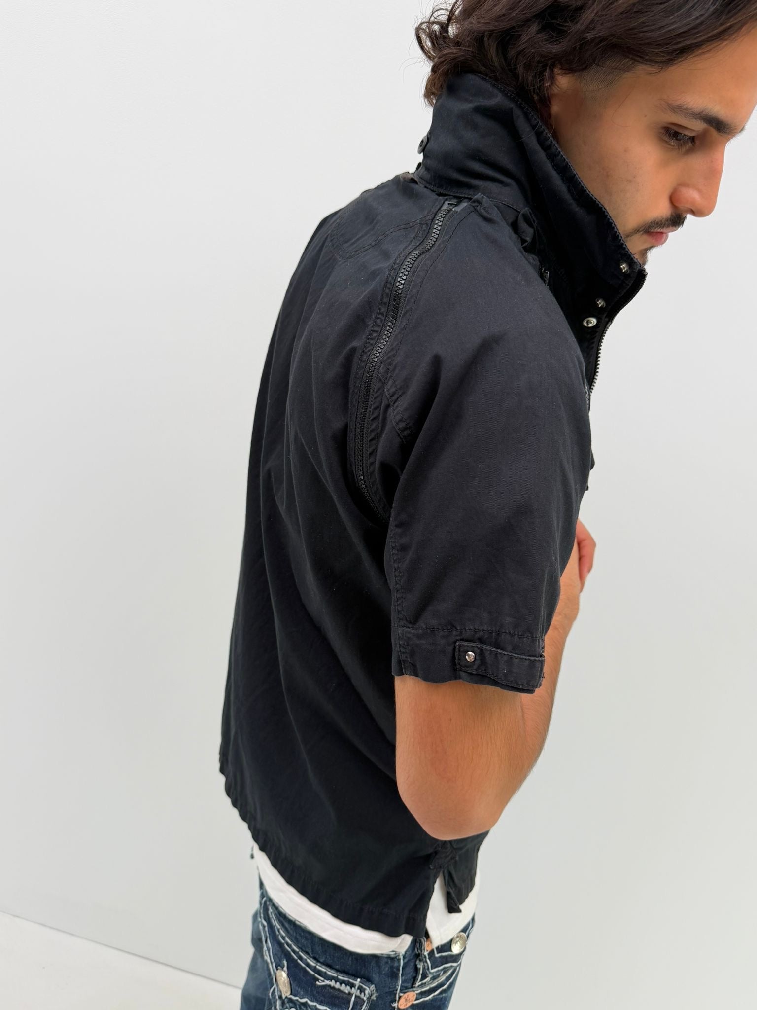 Avirex Convertible Hooded Shirt (M)