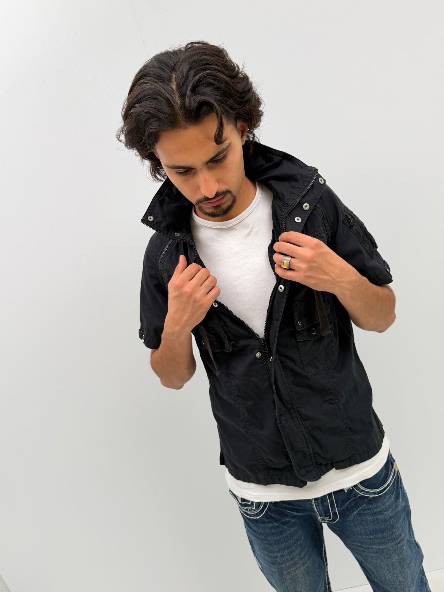 Avirex Convertible Hooded Shirt (M)