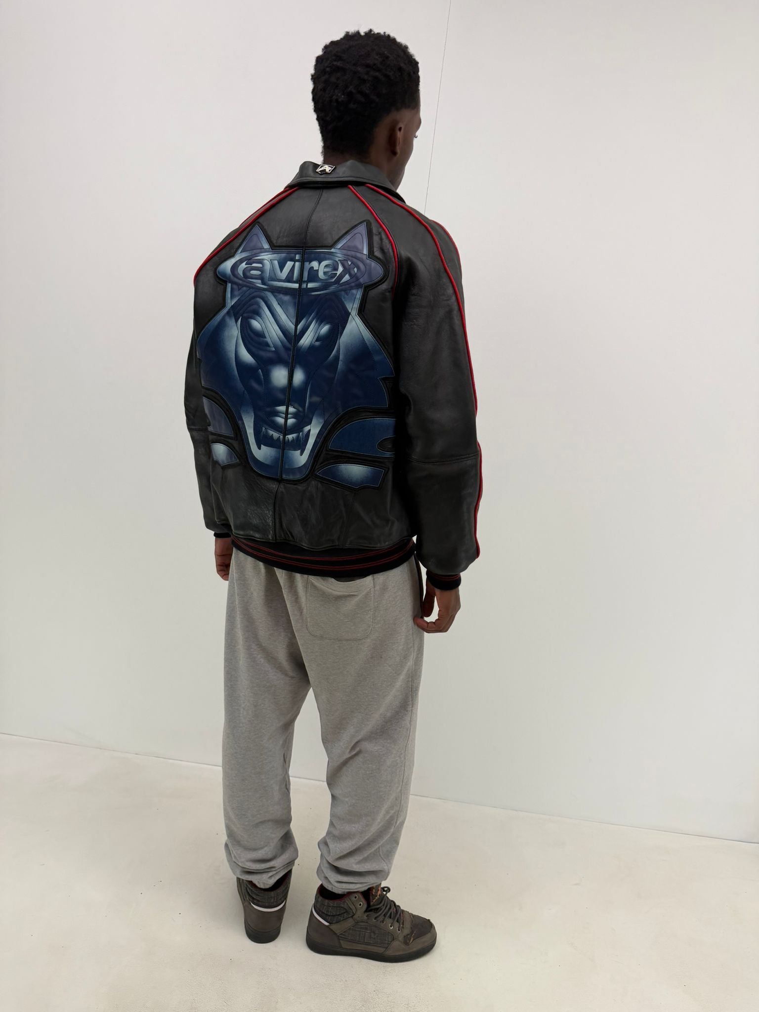 Avirex wolf leather jacket (XL)