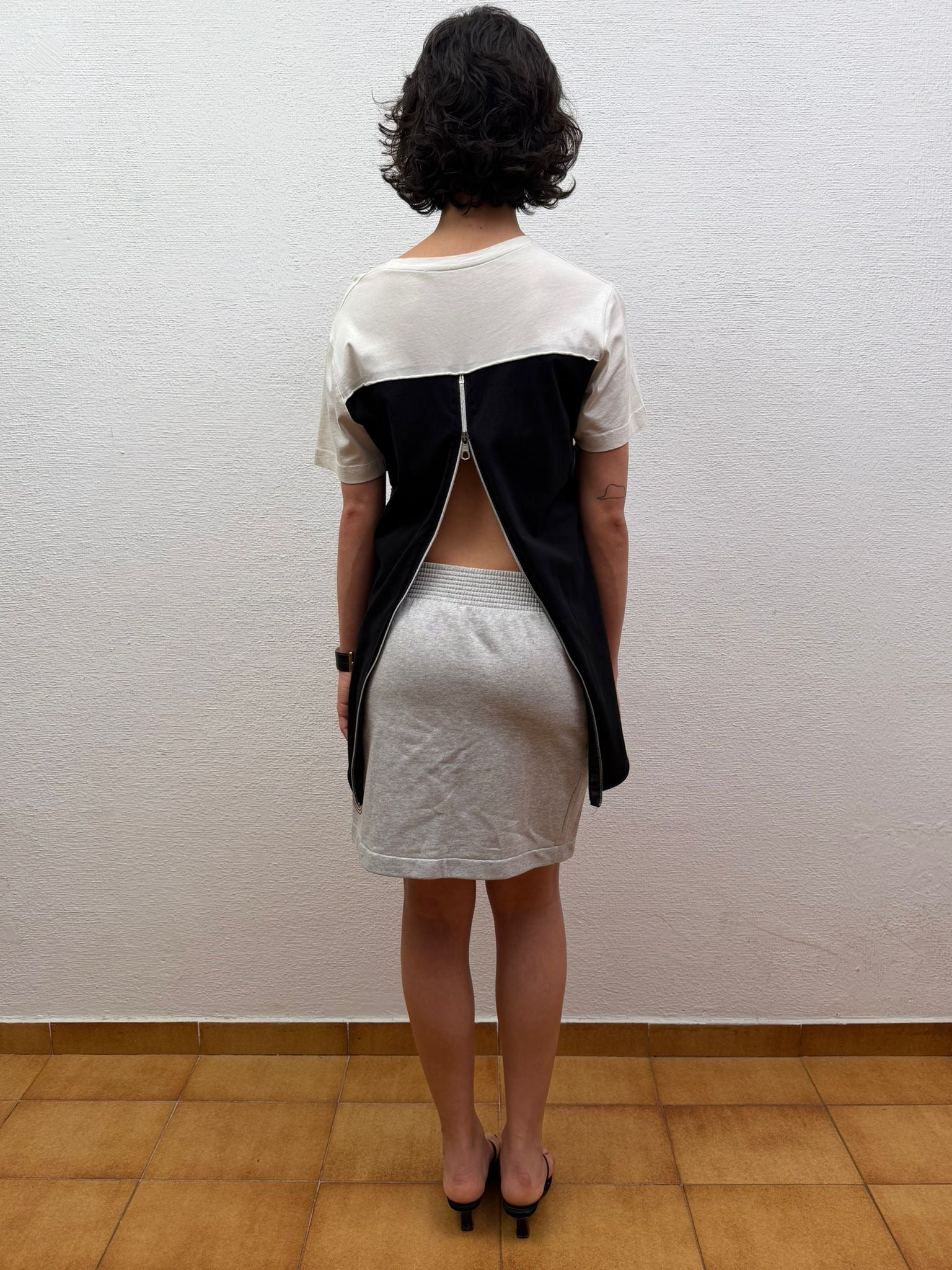 Striped tee open back (M)