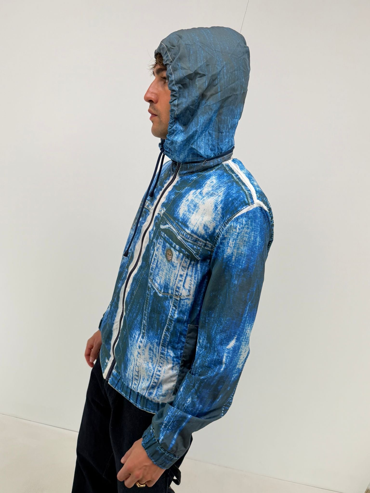 Simulated denim jacket (L)