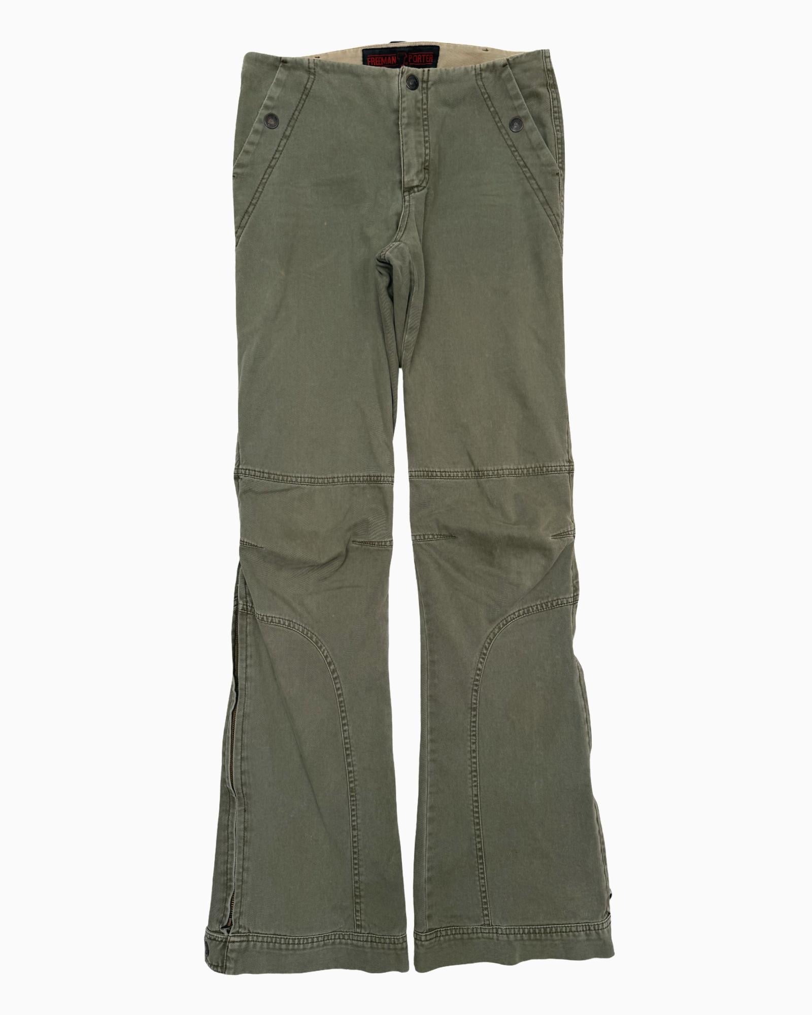 Khaki flare trousers (W27)