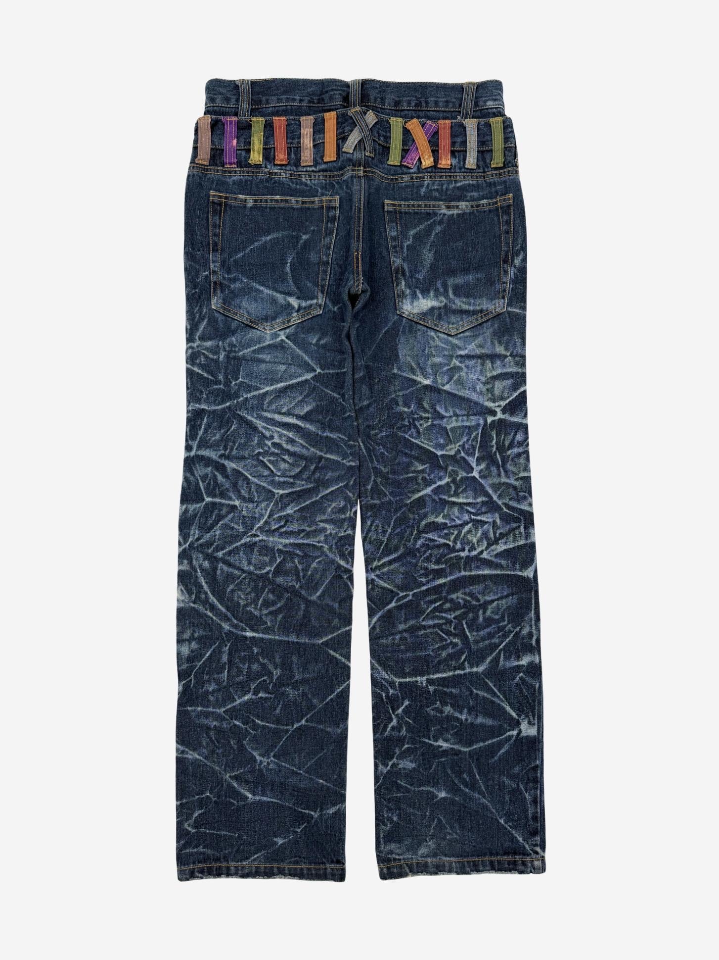 Colorful double-waist jeans (W29)