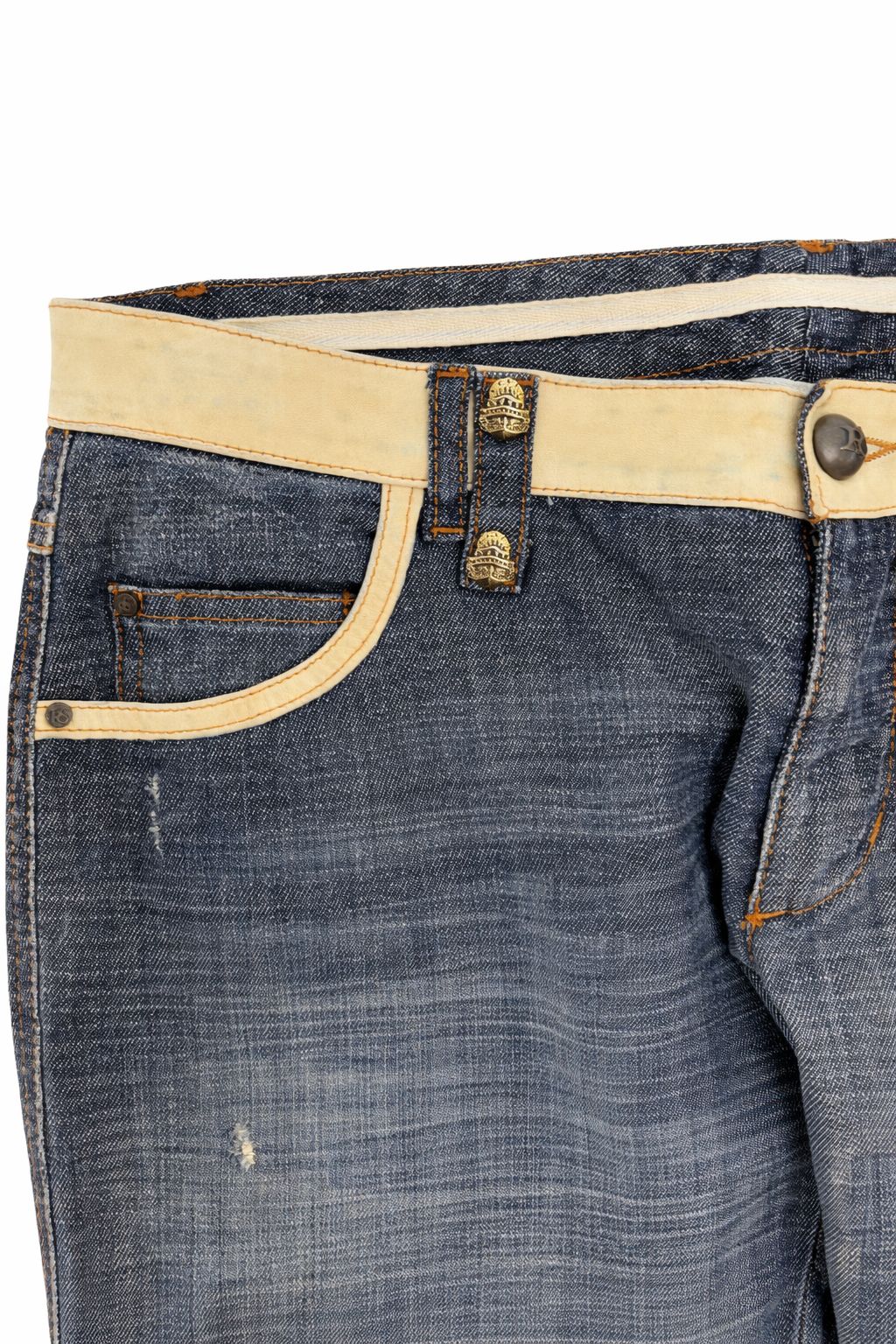 Contrast waistband jeans (W28)