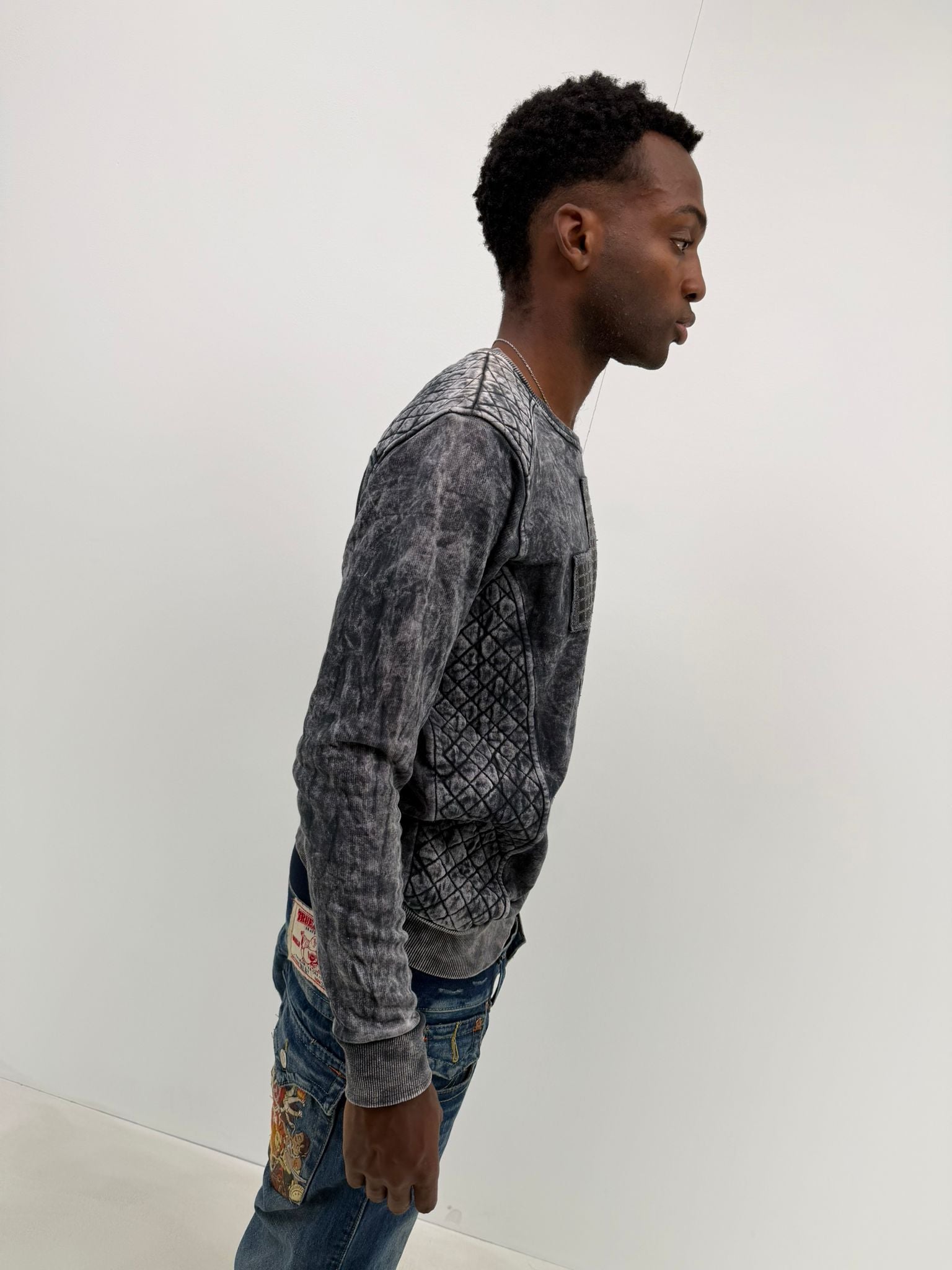 Washed Cross Sweater (L)