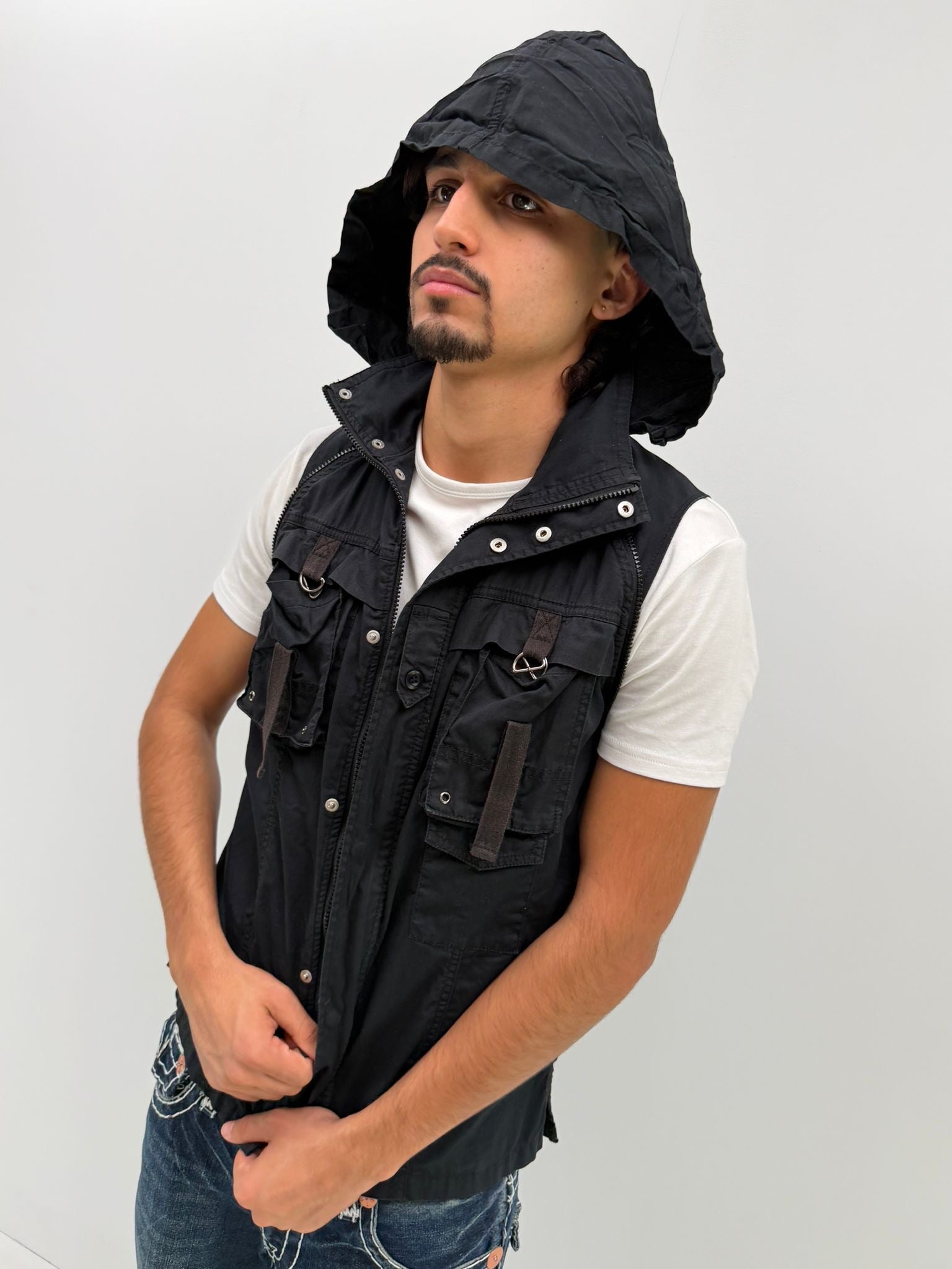 Avirex Convertible Hooded Shirt (M)