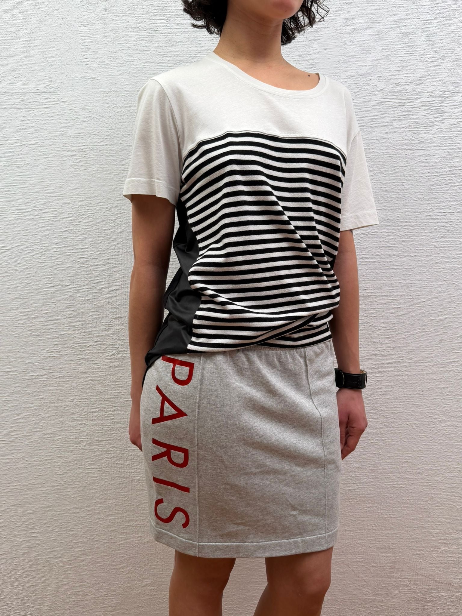 Striped tee open back (M)