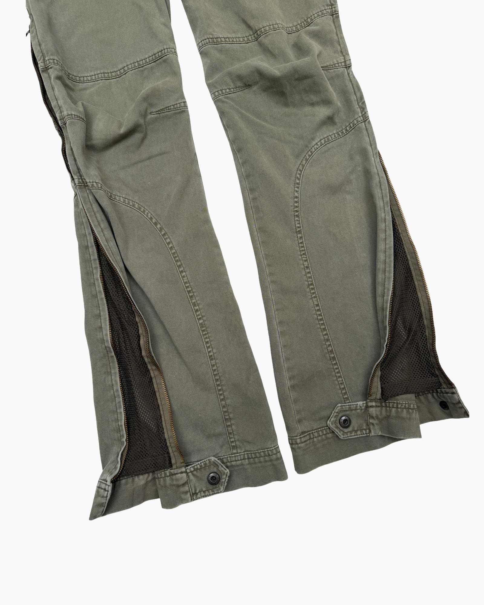 Khaki flare trousers (W27)