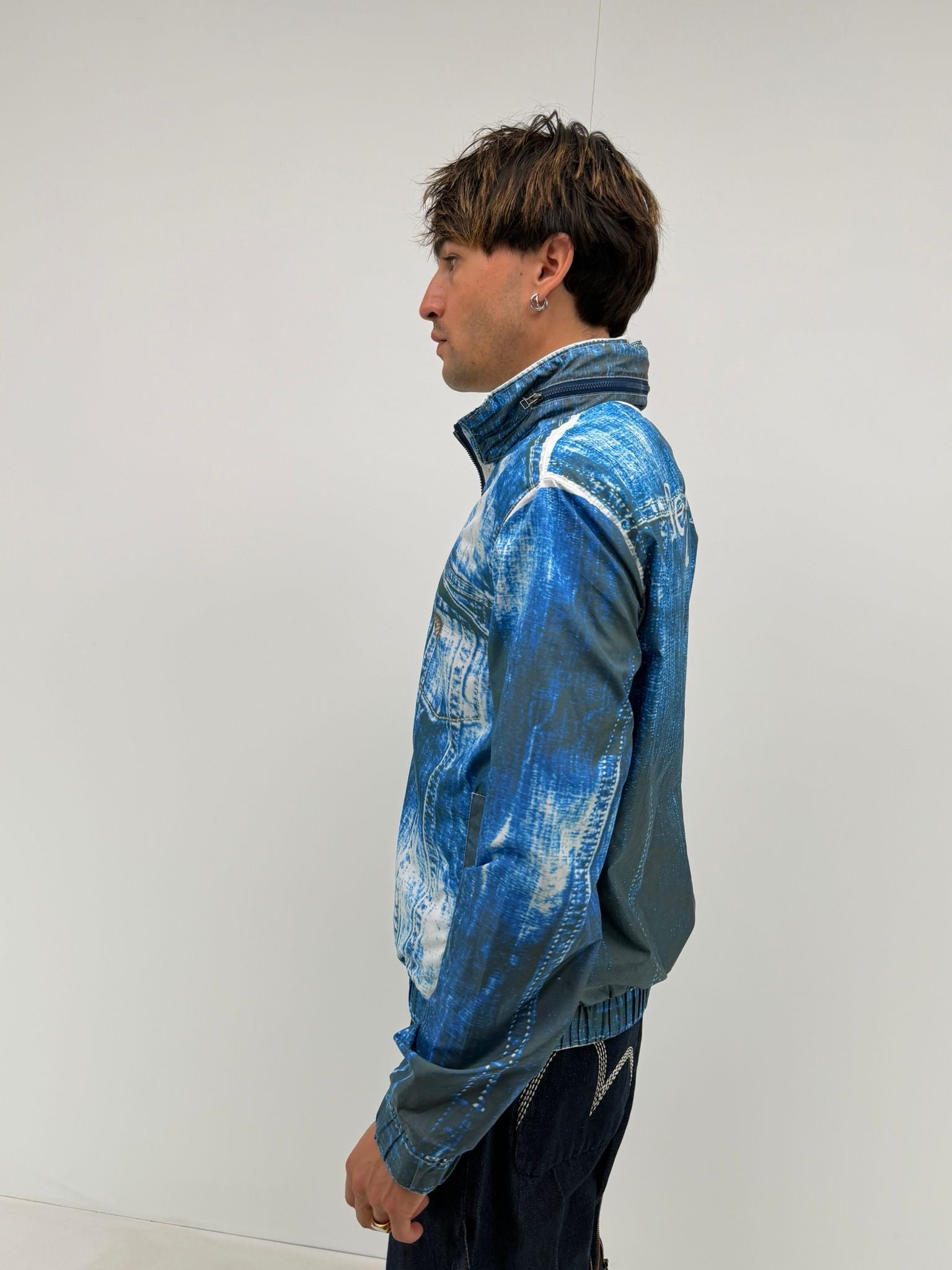 Simulated denim jacket (L)